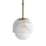 Подвесной светильник из белого алебастра Cryptocrystalline Stone варинант исполнения - 5 | Loft Concept в Омске