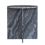 Столик кофейный с столешницей из черного мрамора Compact Black Marble Table варинант исполнения - 3 | Loft Concept в Омске