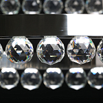 Люстра с тремя кольцами цвета хром и прозрачными хрустальными шарами по периметру Sacramento Transparent Balls Chandelier варинант исполнения - 6 | Loft Concept в Омске