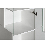 Шкаф-витрина белая с полками и стеклянной дверью Strict Lines варинант исполнения - 3 | Loft Concept в Омске