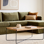 Журнальный стол с прямоугольной деревянной столешницей Urban Style Space варинант исполнения - 4 | Loft Concept в Омске