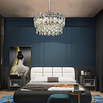 Круглая люстра с хрустальными подвесками на золотистом каркасе Gorgeous Crystal Light варинант исполнения - 14 | Loft Concept в Омске