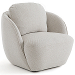 Полукруглое кресло из обивки меланж Halle Melange Armchair варинант исполнения - 2 | Loft Concept в Омске