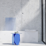 Matis журнальный столик красный из металла и кожи варинант исполнения - 1 | Loft Concept в Омске