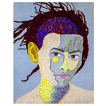 Картина с вышивкой Портрет wall panel People with the yellow ear 2 варинант исполнения - 3 | Loft Concept в Омске