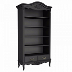 Стеллаж черный широкий из массива бука с 5-ю полками и 2-мя ящиками Black Provence варинант исполнения - 1 | Loft Concept в Омске