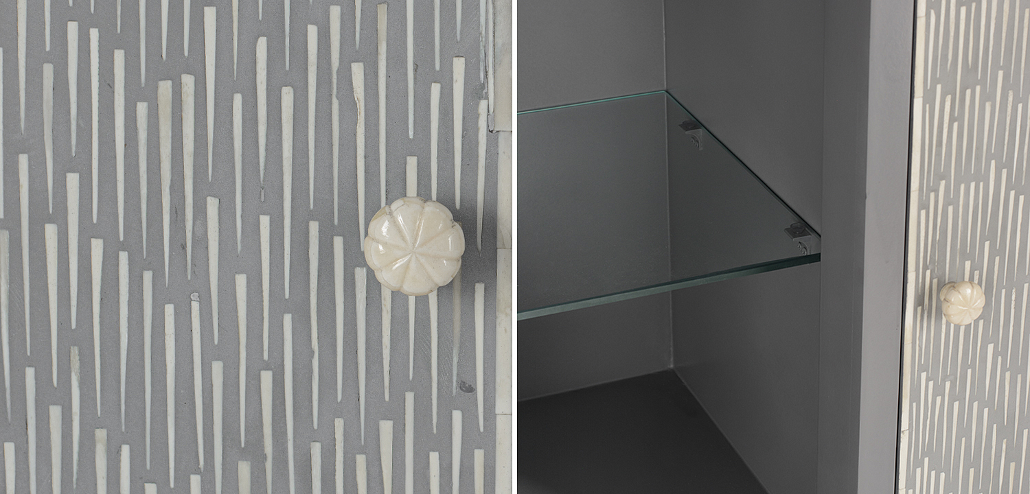 Буфет инкрустированный Inlaid Bone gray Буфет инкрустированный Inlaid Bone gray - Loft-Concept в Омске