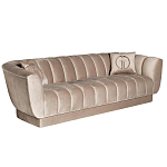 Диван трехместный велюровый серый Island of Comfort варинант исполнения - 1 | Loft Concept в Омске