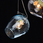 Люстра каскадная с 5-ю разноцветными стеклянными плафонами Kaleido варинант исполнения - 6 | Loft Concept в Омске