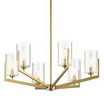 Люстра с 6-ю прозрачными цилиндрическими плафонами Kichler варинант исполнения - 1 | Loft Concept в Омске