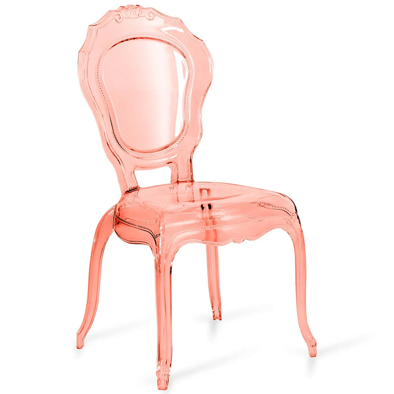 Прозрачный стул розовый LOUIS GHOST CHAIR Pink Розовый Прозрачный стул розовый LOUIS GHOST CHAIR Pink Розовый в Омске | Loft Concept