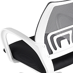 Офисное кресло с основанием из белого пластика Desk chairs Black варинант исполнения - 7 | Loft Concept в Омске