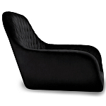 Барный стул вращающийся со спинкой и подлокотниками Douglas Rhombus Черный Велюр варинант исполнения - 2 | Loft Concept в Омске