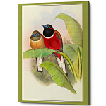 Постер на холсте с изображением птиц Blooming Birds Poster варинант исполнения - 6 | Loft Concept в Омске