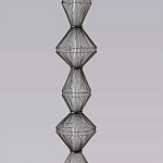 Торшер светодиодный с плетеным металлическим каркасом Metal Interweaving варинант исполнения - 2 | Loft Concept в Омске