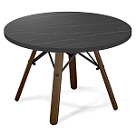 Стол журнальный c круглой столешницей на четырех коричневых ножках Charm Coffee Table варинант исполнения - 1 | Loft Concept в Омске