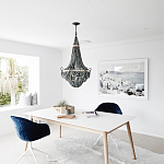 Люстра каплевидной формы украшенная серыми бусинами Wooden Beads Grey Chandelier варинант исполнения - 2 | Loft Concept в Омске