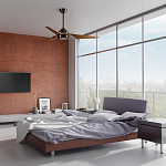 Потолочный вентилятор с тремя угловатыми лопастями Kichler варинант исполнения - 5 | Loft Concept в Омске