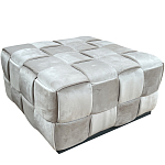 Пуф плетеный велюровый светло-бежевый  Soft Wicker Pouf варинант исполнения - 1 | Loft Concept в Омске