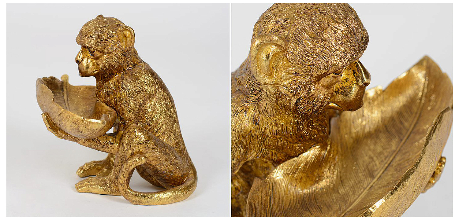 Статуэтка Golden Monkey with Leaf Статуэтка Golden Monkey with Leaf - Loft-Concept в Омске