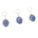 Зеркало брелок карманное двухстороннее из натурального камня Лазурит Stone Mirrors варинант исполнения - 4 | Loft Concept в Омске