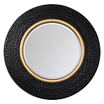 Зеркало в черной фактурной раме с золотым кантом Summon the Light варинант исполнения - 1 | Loft Concept в Омске