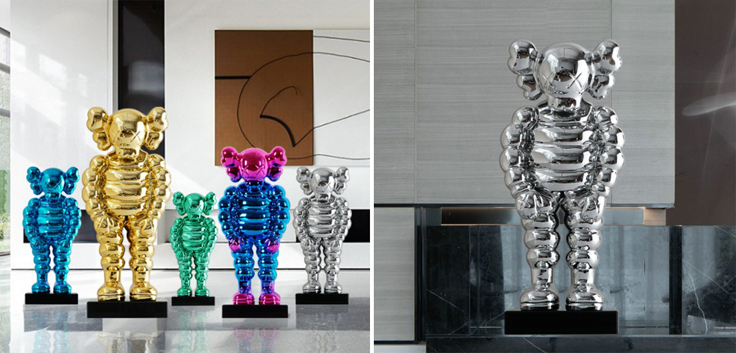 Статуэтка KAWS Bowed Down Silver on stand Статуэтка KAWS Bowed Down Silver on stand - Loft-Concept в Омске