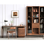 Стол рабочий округлой формы с 3-мя ящиками  Working Moonnut Table варинант исполнения - 1 | Loft Concept в Омске