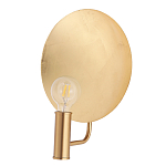 Бра с золотым круглым отражателем и открытой лампой Sun Glow Disc варинант исполнения - 2 | Loft Concept в Омске