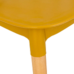 Пластиковый стул на ножках из массива бука Ferret Spiral Mustard варинант исполнения - 5 | Loft Concept в Омске