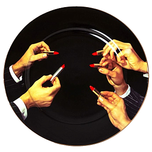 Тарелка Seletti Lipsticks Black