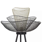 Торшер с трехъярусным плафоном из металлической сетки Metal Mesh Floor Lamp варинант исполнения - 5 | Loft Concept в Омске