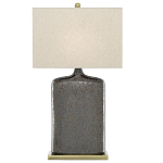 Настольная лампа керамическая с тканевым прямоугольным абажуром Flask варинант исполнения - 2 | Loft Concept в Омске