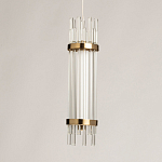 Подвесной светильник с цилиндром из прозрачных стеклянных трубок Nembus варинант исполнения - 3 | Loft Concept в Омске