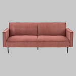 Диван современный вельветовый прямой Worcester Коралл варинант исполнения - 2 | Loft Concept в Омске