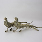 Статуэтка бронзовая пара Фазаны золотые Bronze Birds варинант исполнения - 1 | Loft Concept в Омске