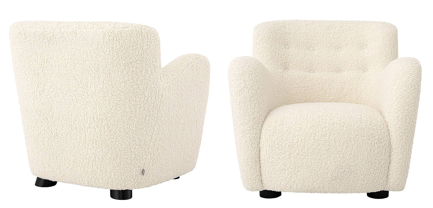 Кресло Eichholtz Chair Bixby White Кресло Eichholtz Chair Bixby White - Loft-Concept в Омске