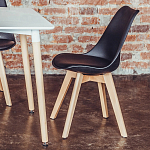 Стул с основой из пластика и мягким сиденьем Arvika Black варинант исполнения - 9 | Loft Concept в Омске