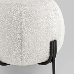 Пуф в ткани букле молочного цвета Pikelet варинант исполнения - 3 | Loft Concept в Омске