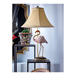 Настольная лампа с абажуром Розовый Фламинго Porcelain Flamingo Lamp варинант исполнения - 2 | Loft Concept в Омске