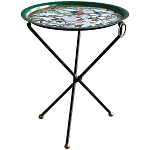 Круглый приставной столик складной Chinoiserie Blooming Garden Side Table варинант исполнения - 1 | Loft Concept в Омске