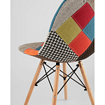 Пластиковый стул на ножках из массива бука Eames Пэчворк варинант исполнения - 3 | Loft Concept в Омске