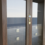 Дизайнерский шкаф витрина Elsa Dreams Walnut с 4-мя ящиками варинант исполнения - 5 | Loft Concept в Омске