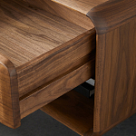 Прикроватная деревянная тумба с ящиком и нишей для хранения Moon Walnut Furniture варинант исполнения - 5 | Loft Concept в Омске