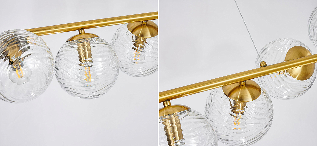 Люстра Perforated Glass Bubbles 8 ламп Люстра Perforated Glass Bubbles 8 ламп - Loft-Concept в Омске
