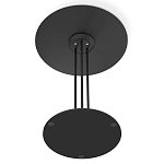 Стол журнальный с круглой столешницей из стекла Gray and Gold Marble варинант исполнения - 6 | Loft Concept в Омске