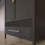 Шкаф платяной Primo с выдвижными ящиками шпон Темный орех варинант исполнения - 6 | Loft Concept в Омске