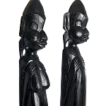 Комплект из 2-х деревянных статуэток Asmat Tall Statuettes Black варинант исполнения - 3 | Loft Concept в Омске