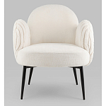 Полукресло Wave Stripes букле белый варинант исполнения - 4 | Loft Concept в Омске