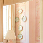 Обои ручная роспись Jharokha Arches Original colourway on pink painted Xuan paper варинант исполнения - 5 | Loft Concept в Омске